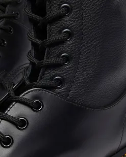 1490 / 1461 MM6 Leather Lace Up Boots in Black
