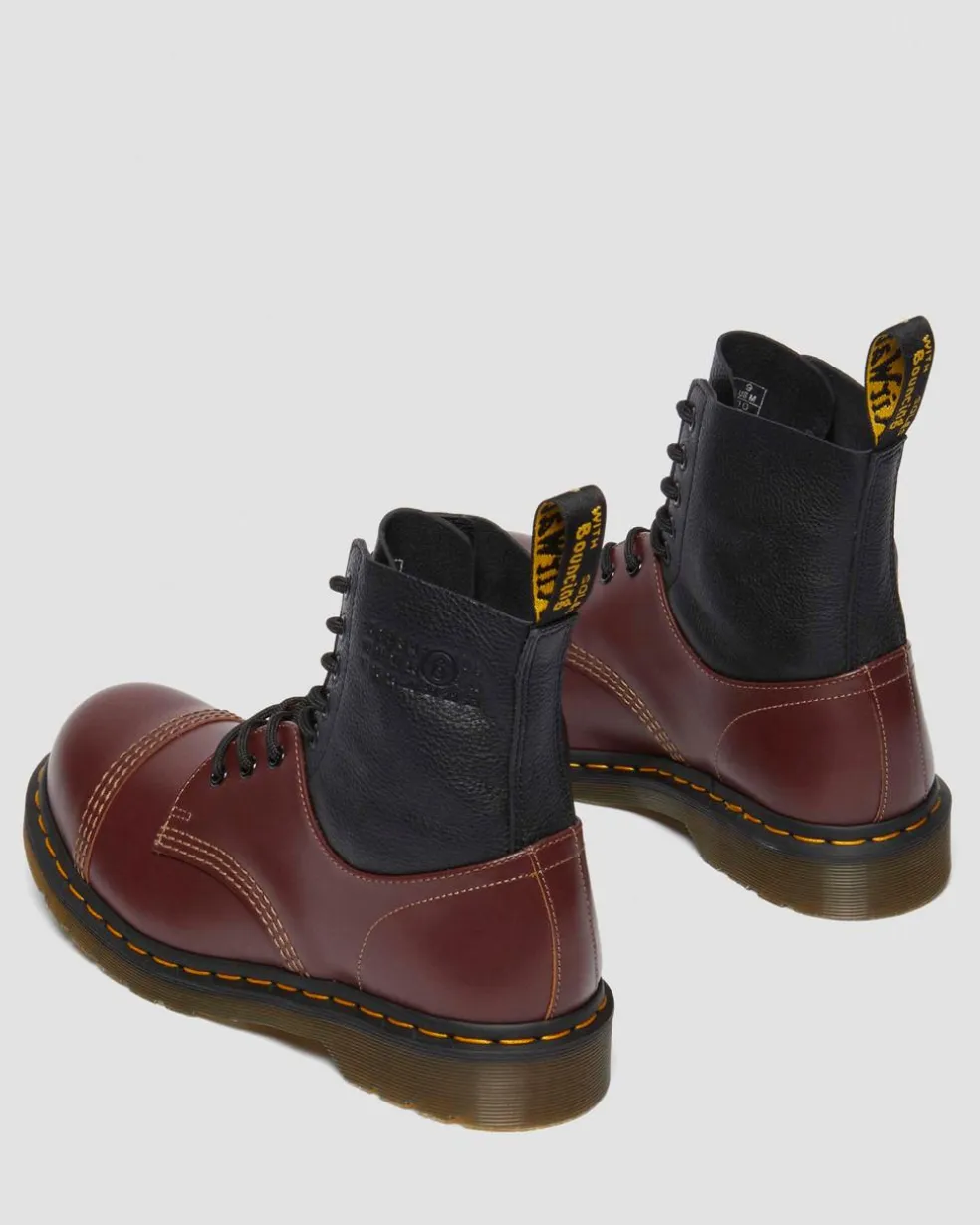 1460 / 1461 MM6 Steel Toe Leather Boots in Black