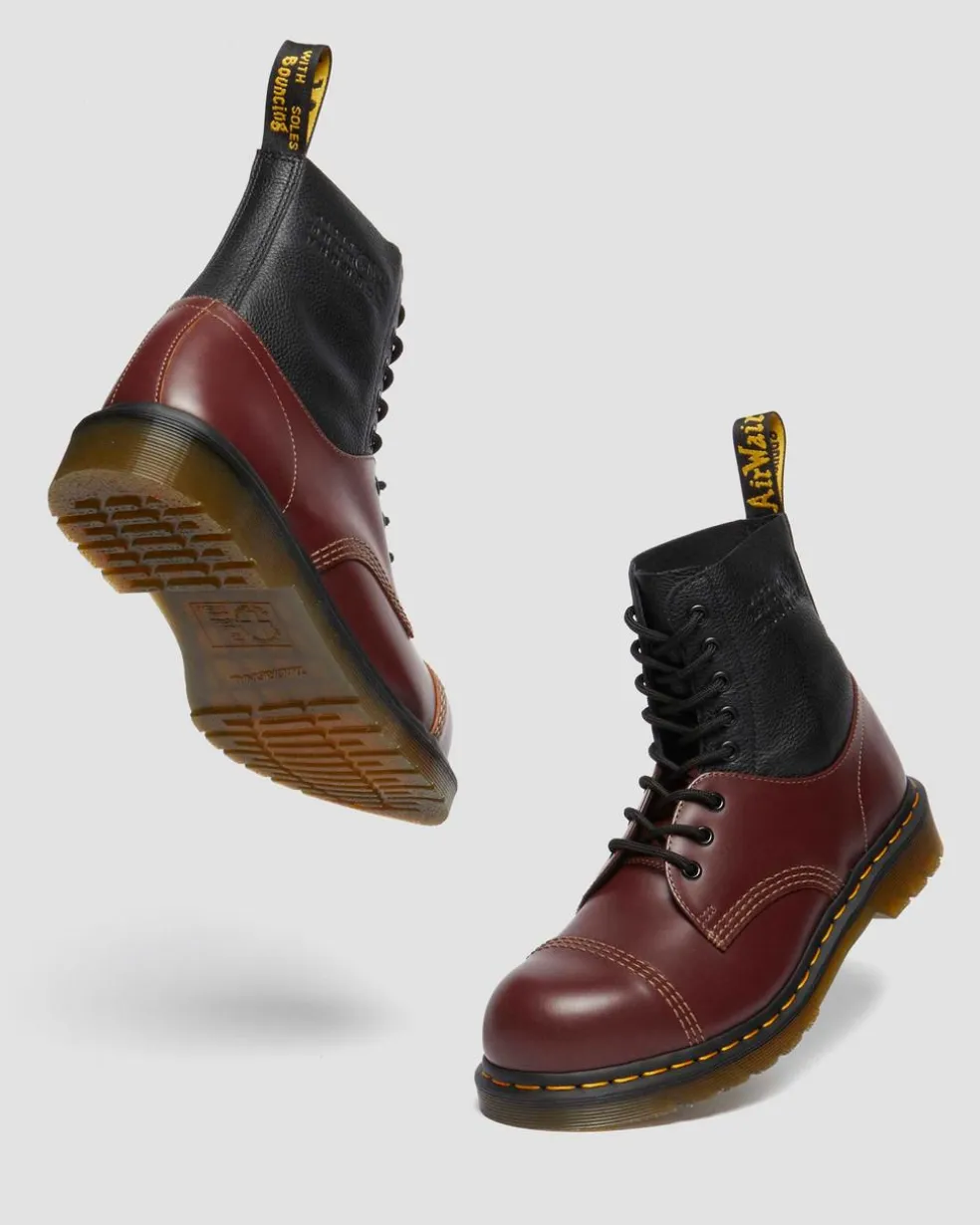 1460 / 1461 MM6 Steel Toe Leather Boots in Black