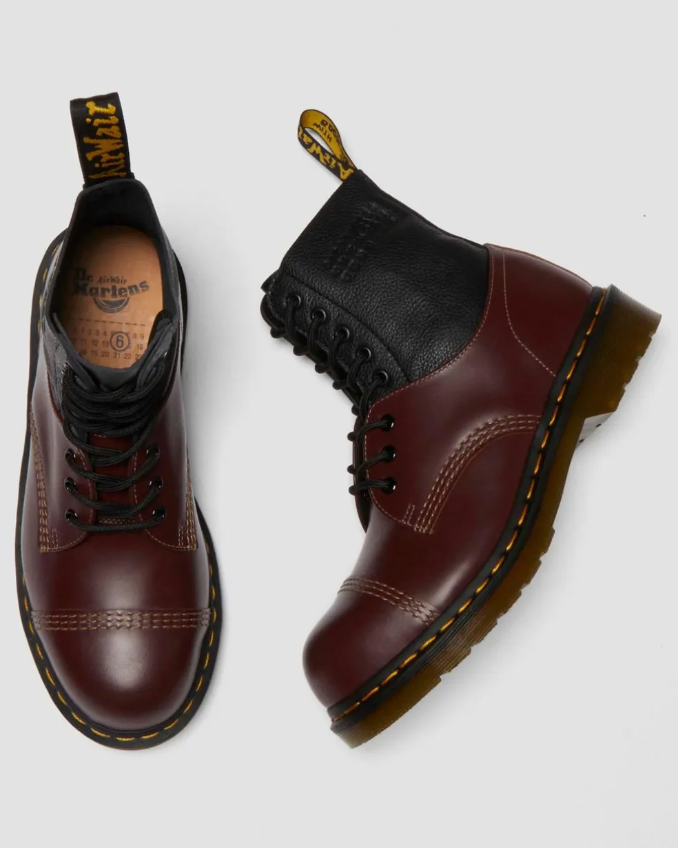1460 / 1461 MM6 Steel Toe Leather Boots in Black