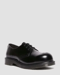 1461 Analine Leather Steel Toe Shoes in Black