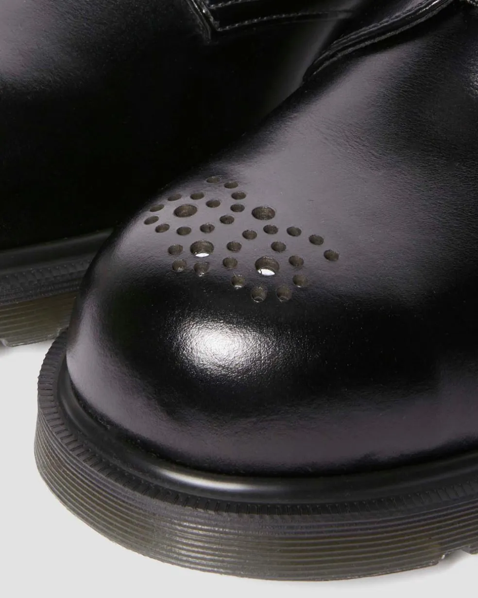 1461 Analine Leather Steel Toe Shoes in Black