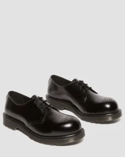 1461 Analine Leather Steel Toe Shoes in Black