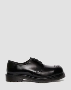 1461 Analine Leather Steel Toe Shoes in Black