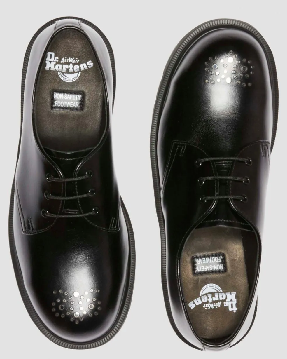 1461 Analine Leather Steel Toe Shoes in Black