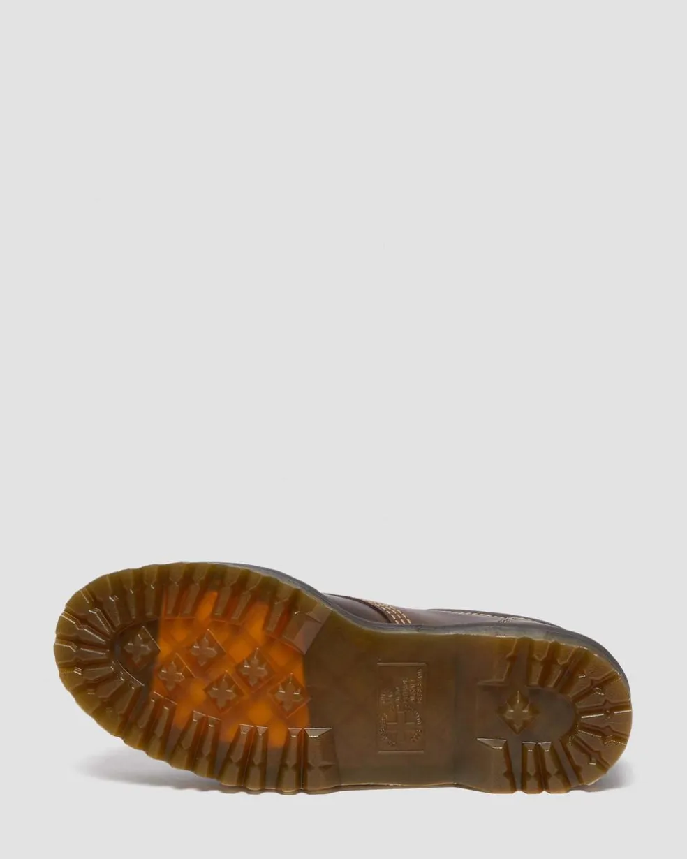8053 Arc Crazy Horse Leather Platform Casual Shoes in Dark Brown