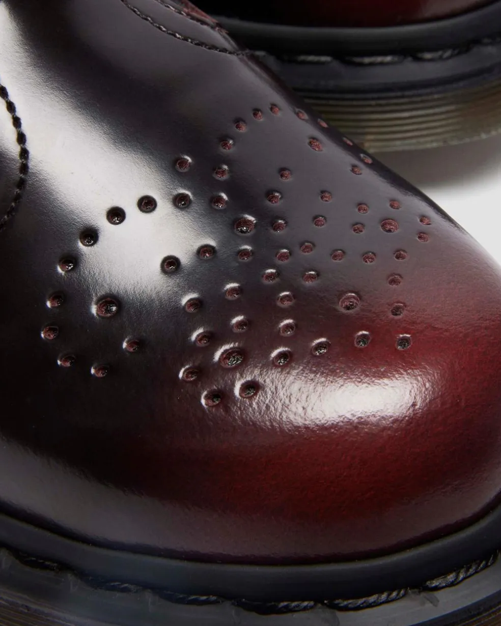 8065 Arcadia Rub Off Leather Mary Jane Shoes in Cherry Red Arcadia
