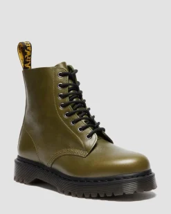 1460 Bex Eclipse Soft Leather Boots in Olive Green