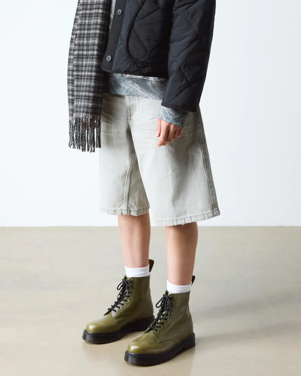 1460 Bex Eclipse Soft Leather Boots in Olive Green