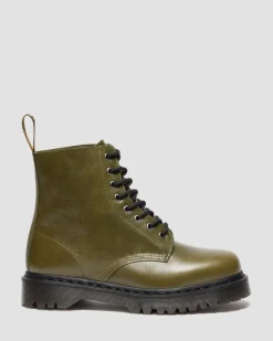 1460 Bex Eclipse Soft Leather Boots in Olive Green