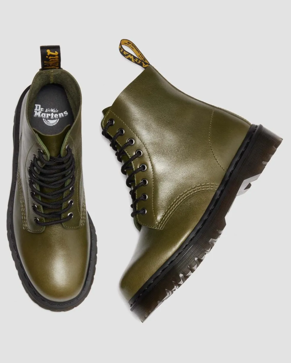 1460 Bex Eclipse Soft Leather Boots in Olive Green