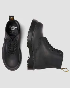 1460 Bex Made In England Bump Toe Leather Boots in Black