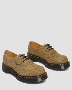 1461 Bex Made in England Emboss Suede Oxford Shoes in Savannah Tan