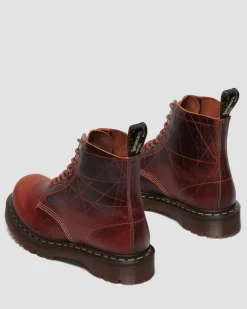 1460 Bex Made In England Leather Bump Toe Boots in Caramel Brown