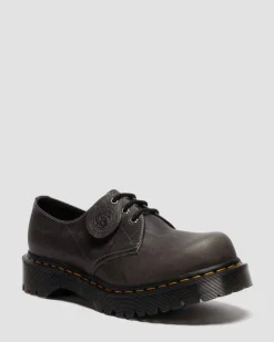 1461 Bex Made In England Natural Grain Bump Toe Shoes in Gunmetal