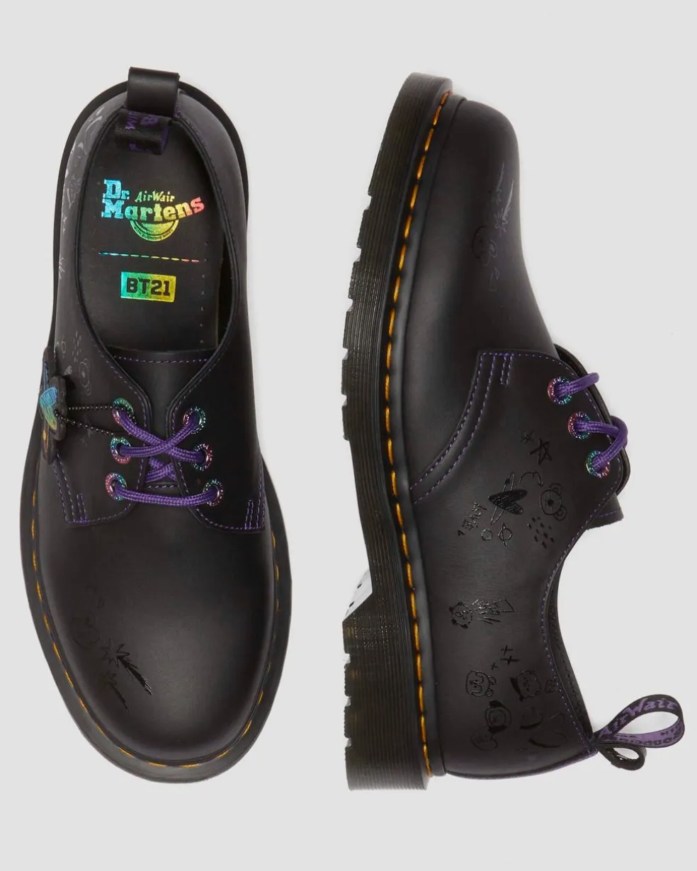 1461 BT21 Leather Oxford Shoes in Black