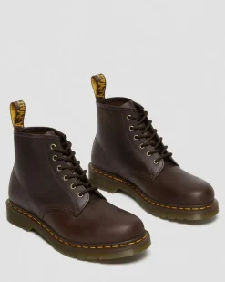 101 Crazy Horse Leather Ankle Boots in Dark Brown