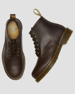 101 Crazy Horse Leather Ankle Boots in Dark Brown
