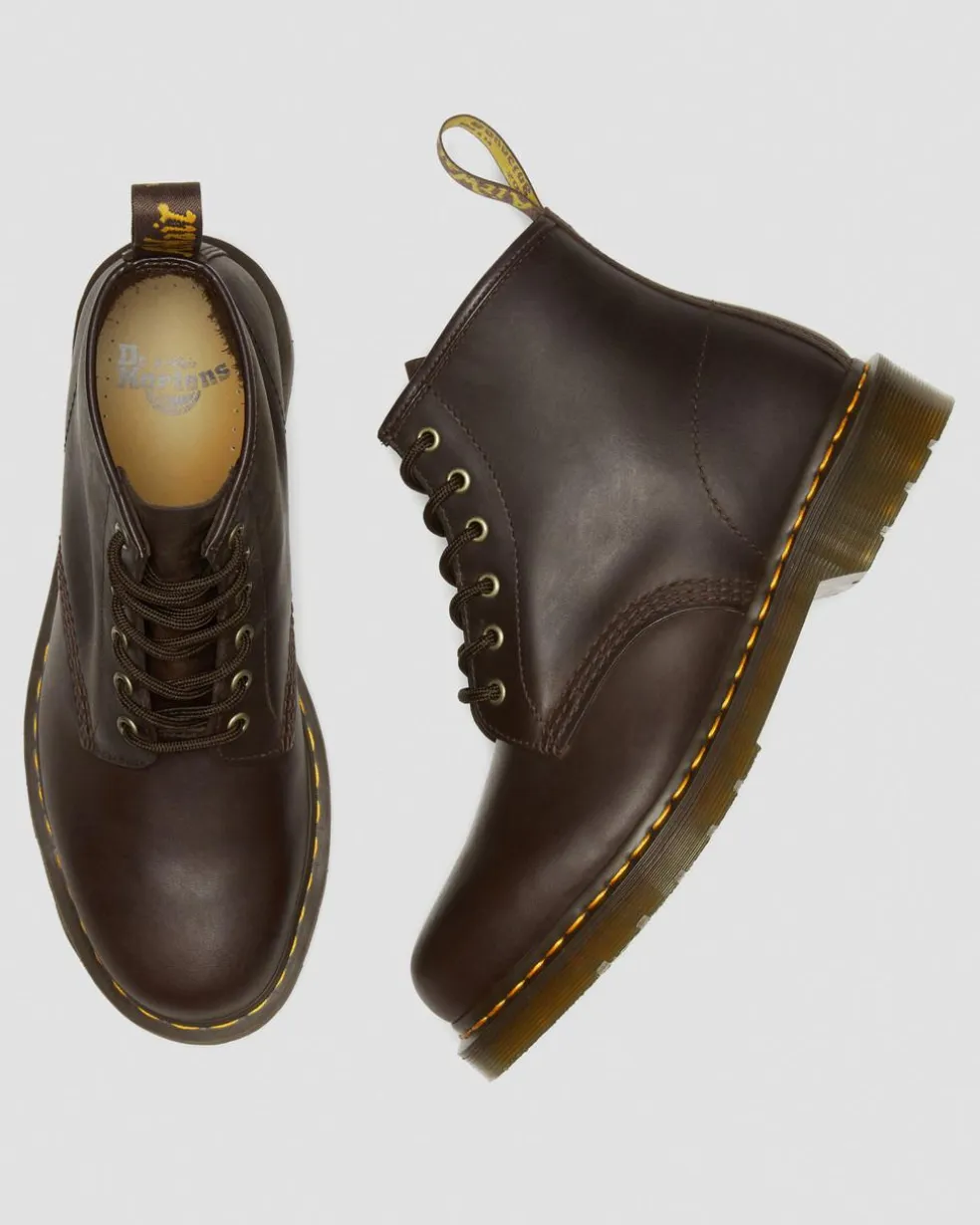 101 Crazy Horse Leather Ankle Boots in Dark Brown