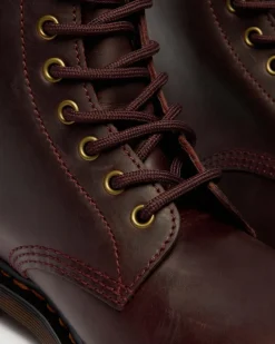 1460 Crazy Horse Leather Boots in Cherry Red