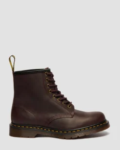 1460 Crazy Horse Leather Boots in Cherry Red