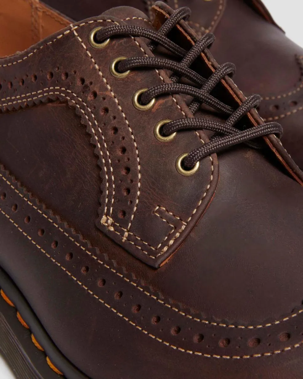 3989 Crazy Horse leather brogue shoes in Dark Brown