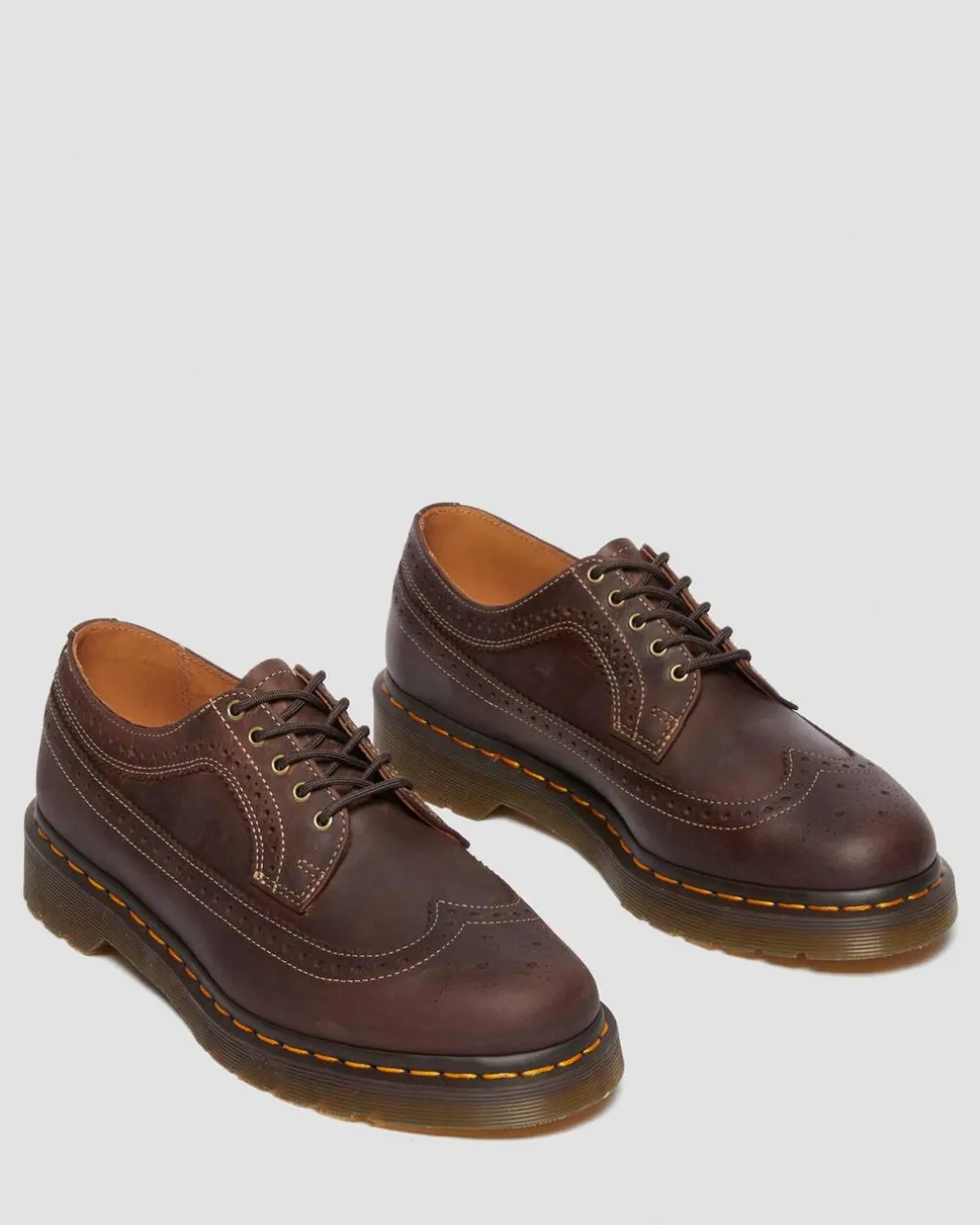 3989 Crazy Horse leather brogue shoes in Dark Brown