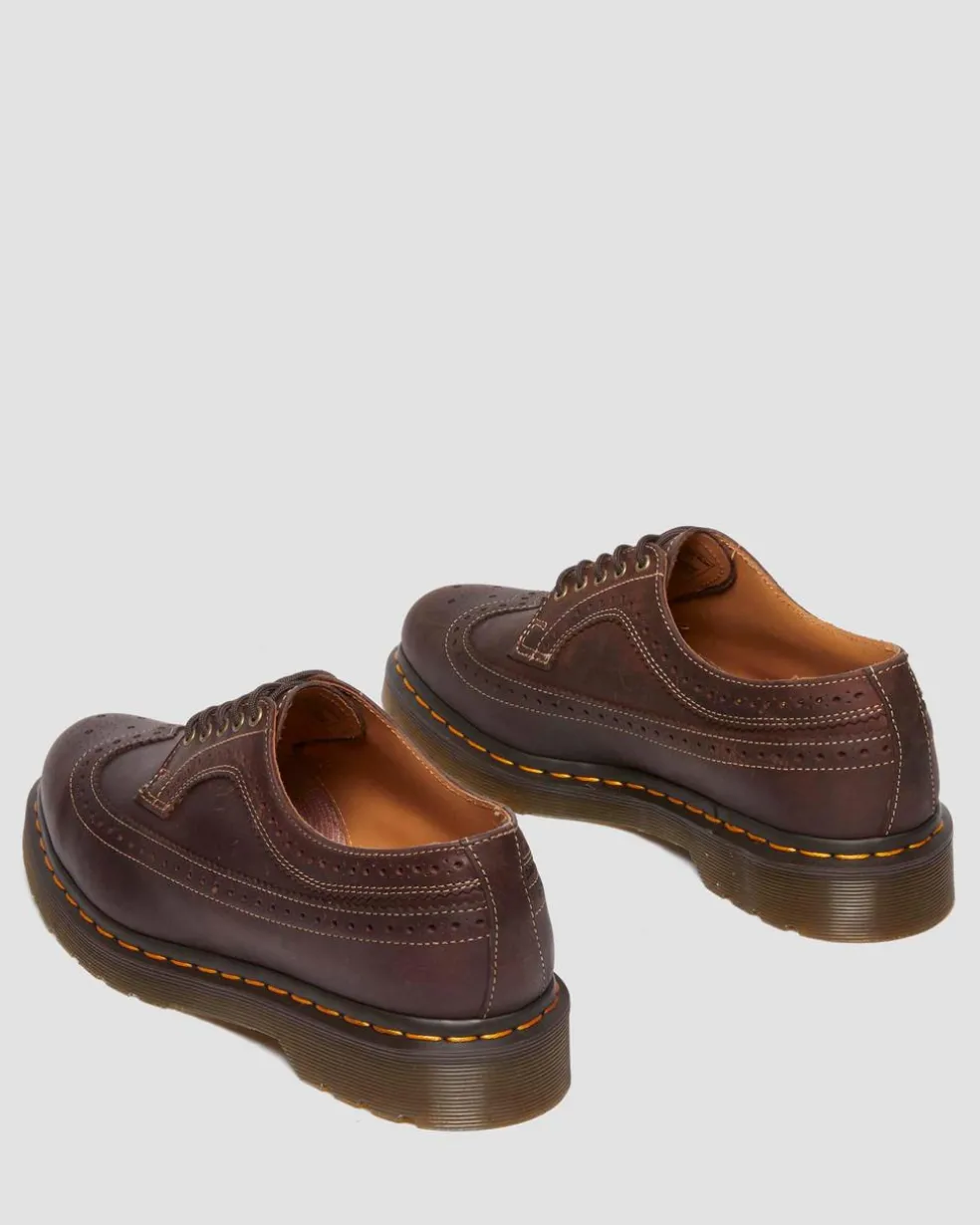 3989 Crazy Horse leather brogue shoes in Dark Brown