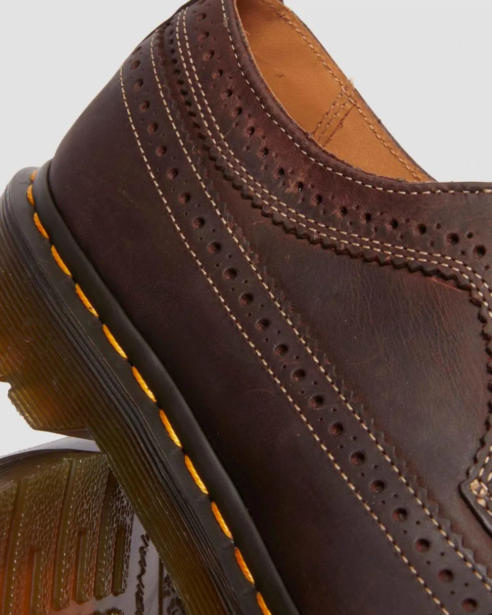3989 Crazy Horse leather brogue shoes in Dark Brown