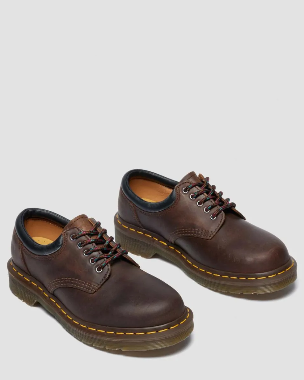 8053 Crazy Horse Leather Casual Shoes in Dark Brown