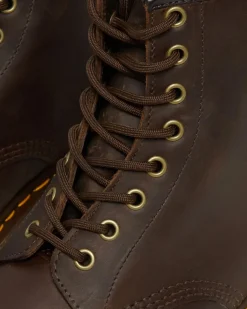1460 Crazy Horse Leather Lace Up Boots in Brown