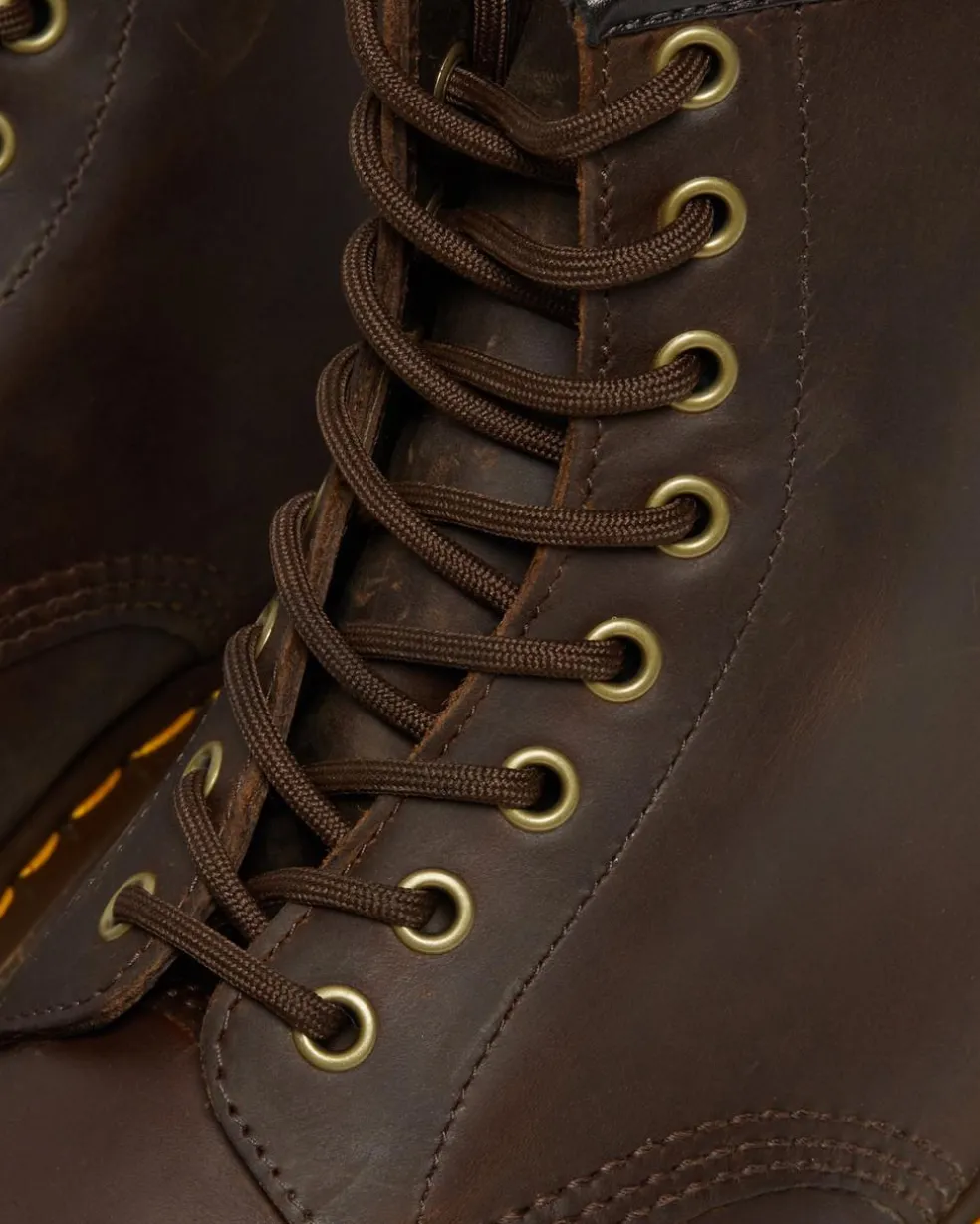 1460 Crazy Horse Leather Lace Up Boots in Brown
