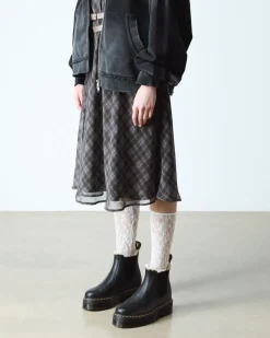 2976 Faux Fur Lined Platform Chelsea Boots in Black