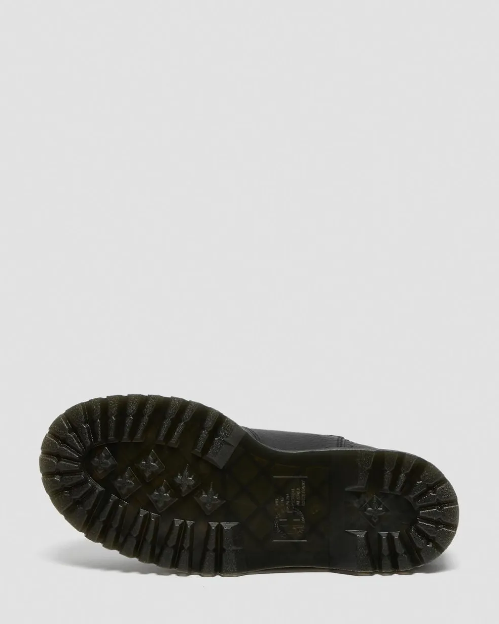 2976 Faux Fur Lined Platform Chelsea Boots in Black