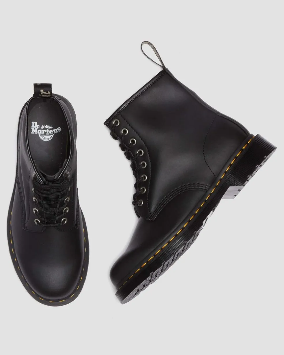 1460 Genix Nappa Reclaimed Leather Lace Up Boots in Black