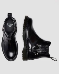 2976 Harness Analine Leather Chelsea Boots in Black