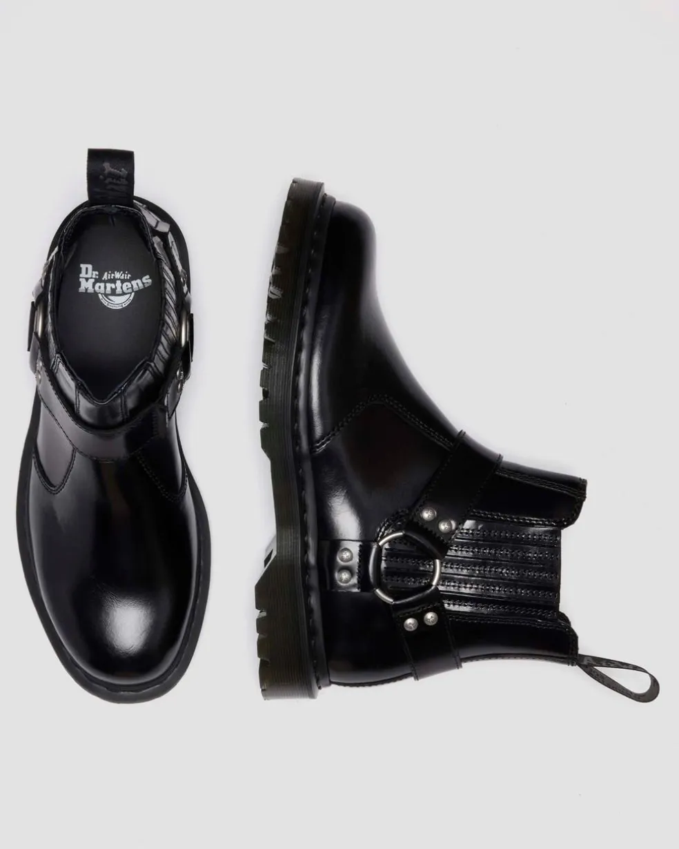 2976 Harness Analine Leather Chelsea Boots in Black