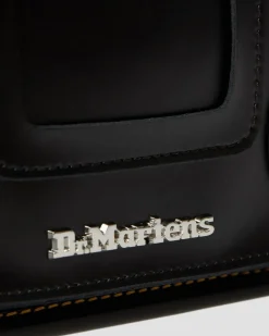 11 inch Leather Messenger Bag in Black