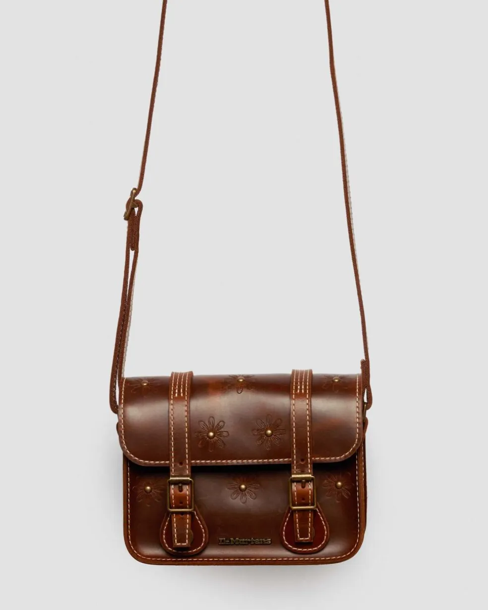 7 Inch Mayhem Leather Satchel in Amber Tan