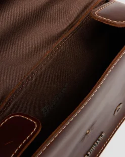 7 Inch Mayhem Leather Satchel in Amber Tan
