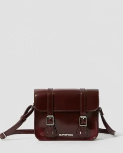 7 Inch Vegan Crossbody Bag in Cherry Red