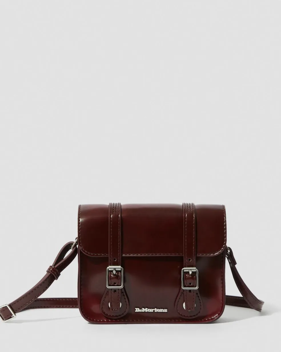 7 Inch Vegan Crossbody Bag in Cherry Red