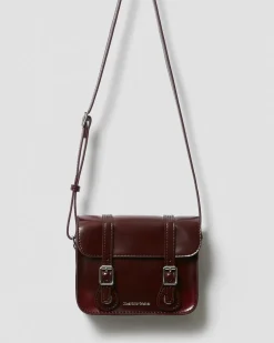 7 Inch Vegan Crossbody Bag in Cherry Red