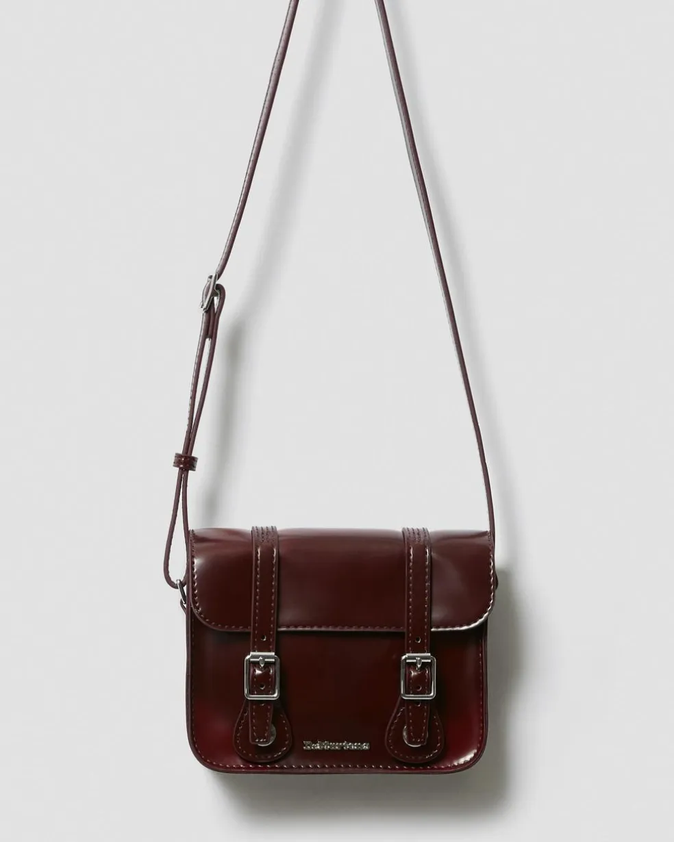 7 Inch Vegan Crossbody Bag in Cherry Red