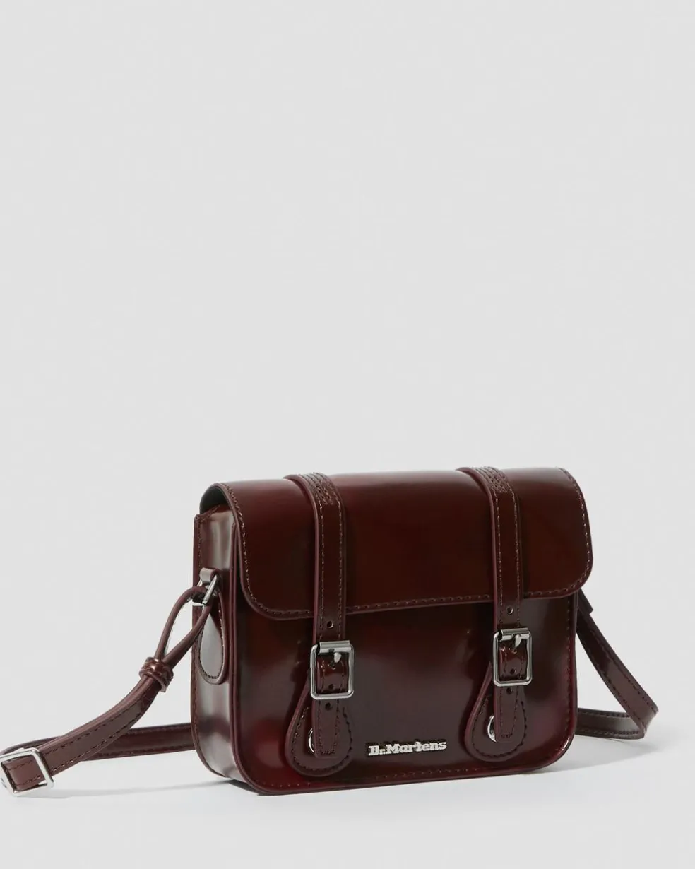 7 Inch Vegan Crossbody Bag in Cherry Red