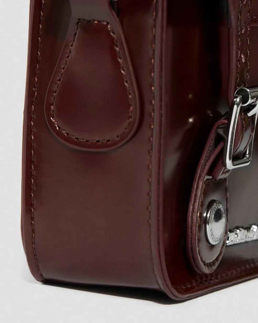 7 Inch Vegan Crossbody Bag in Cherry Red