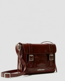 11 Inch Vegan Messenger Bag in Cherry Red