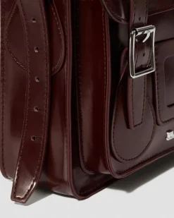 11 Inch Vegan Messenger Bag in Cherry Red