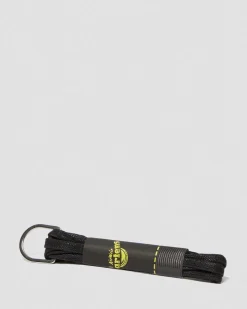 26 Inch Waxed Flat Shoe Laces (3 Eye) in Black