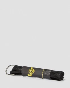 55 Inch Waxed Flat Shoe Laces (8-10 Eye) in Black